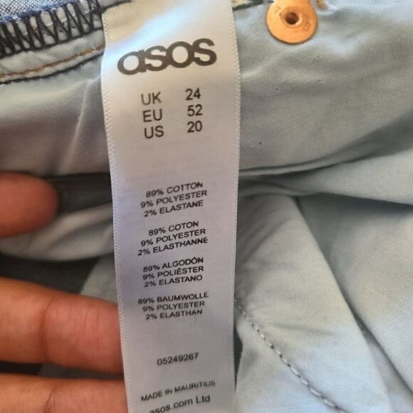 Asos dark wash denim shorts size 20 - Picture 4 of 4